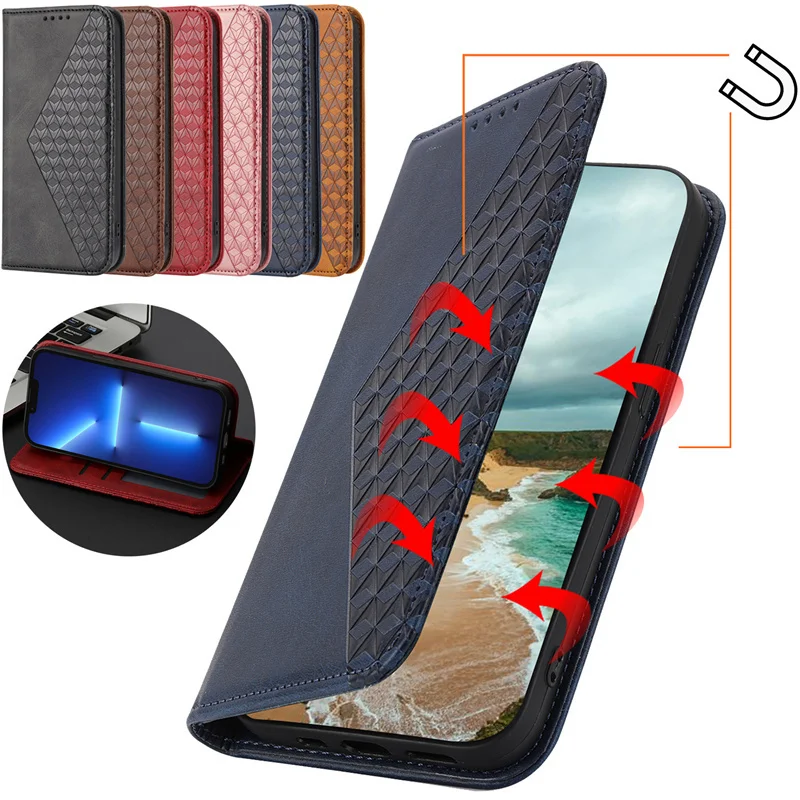 

Luxury Magnetic Attract Leather Funda For Oppo A17k A17 K A17K CPH2477 CPH2471 Cover Cases Book Stand Protect Mobile Phone Case