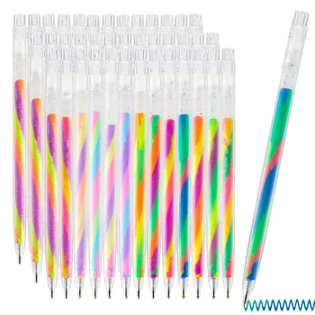 6/12/18pcs Glitter Gel Highlighter Pens Set - 1.2mm Vibrant Colors Smooth Writing Perfect for Journals DIY Crafts Greeting Cards