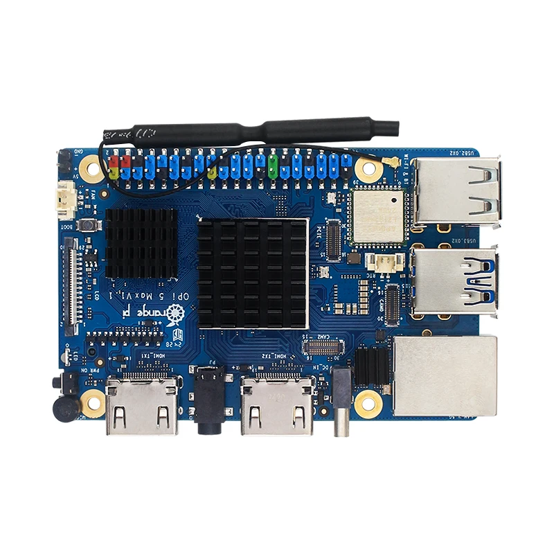 Orange Pi 5 Max Case with Fan Active Passive Cooling Metal Shell Optional Antenn