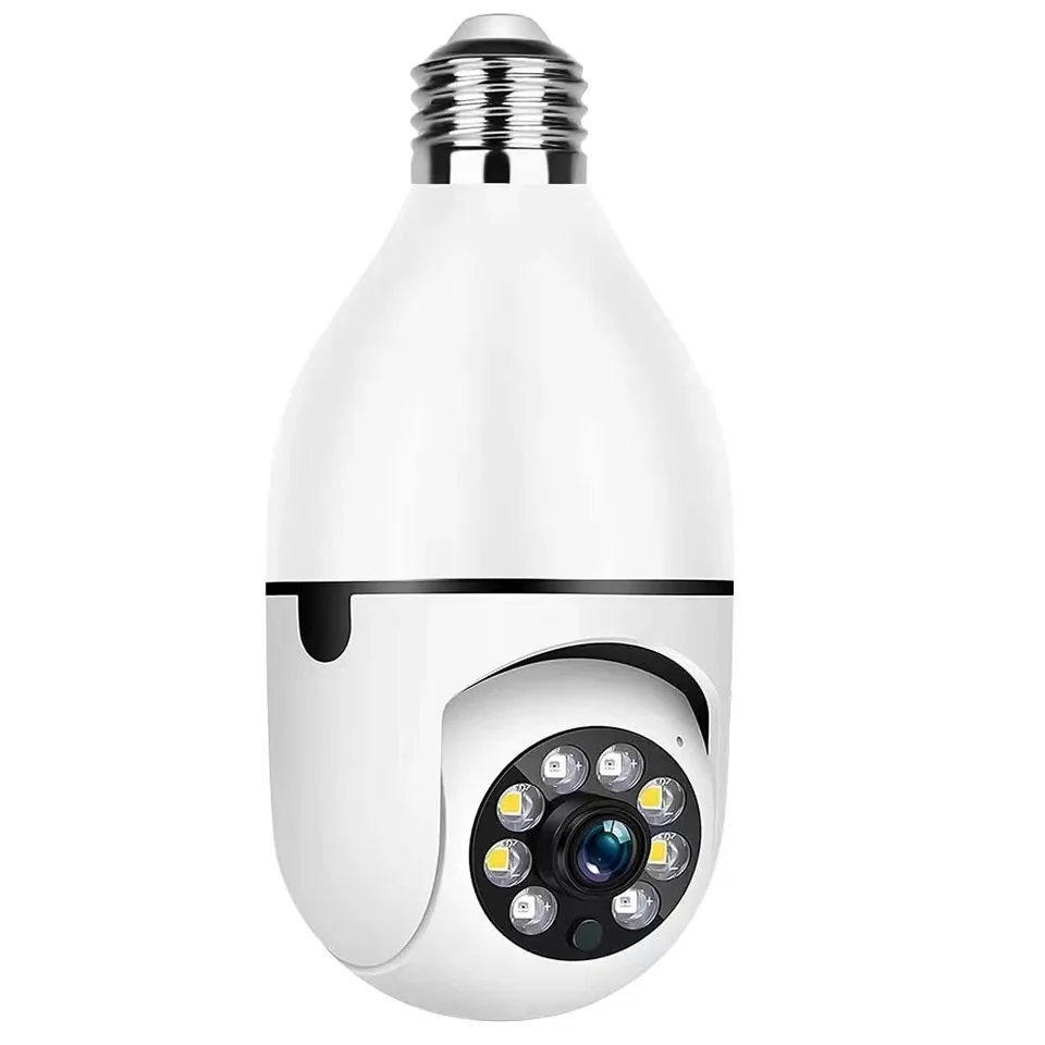 Movols Bulb Surveillance Camera Two-way Audio WIFI Wireless Security Camera Full Color Automatic Human Tracking PTZ Camera