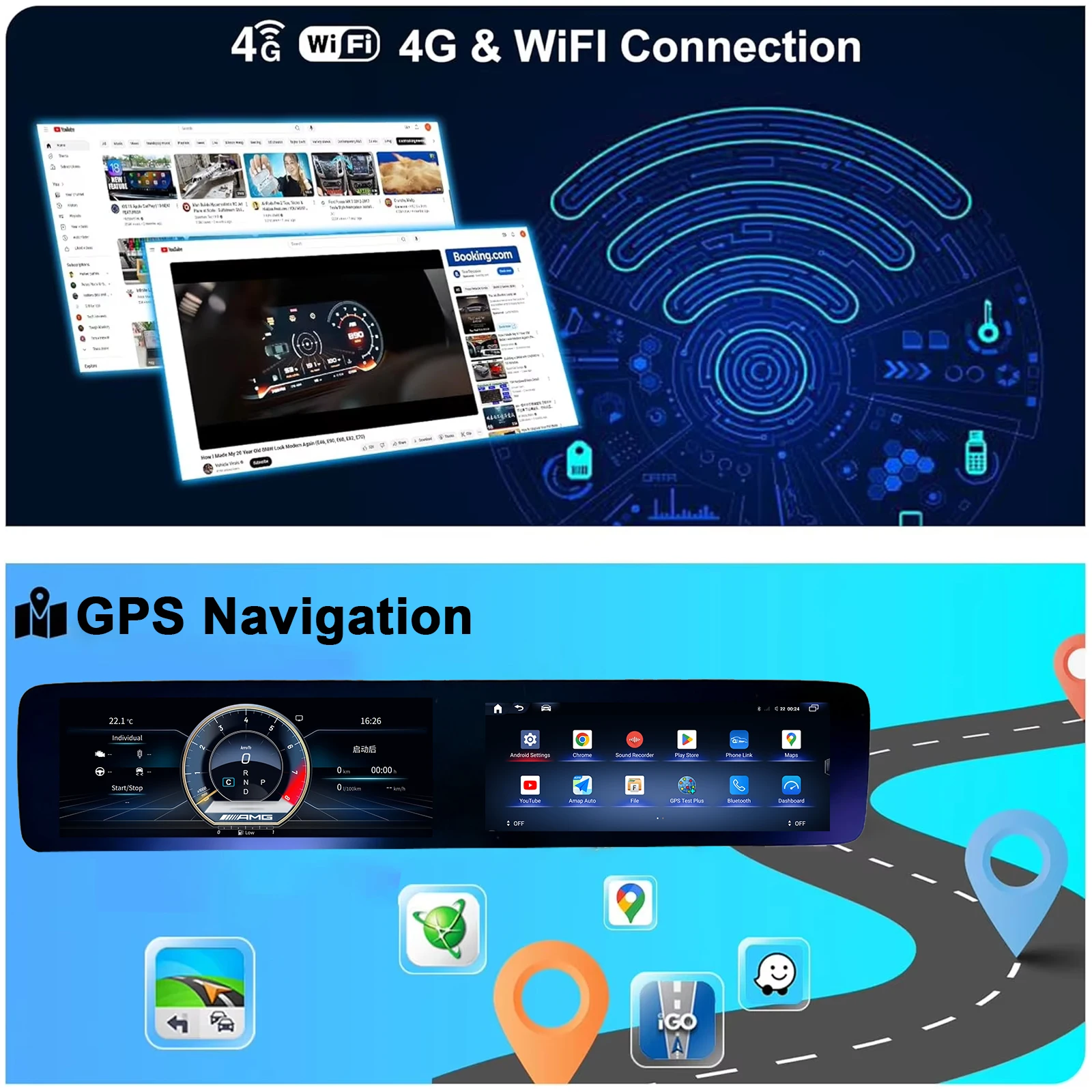 메르세데스-벤츠 E 클래스 W213 2016-2019용 디지털 계기판, 속도계, 안드로이드 라디오, 무선 카플레이, GPS 내비게이션