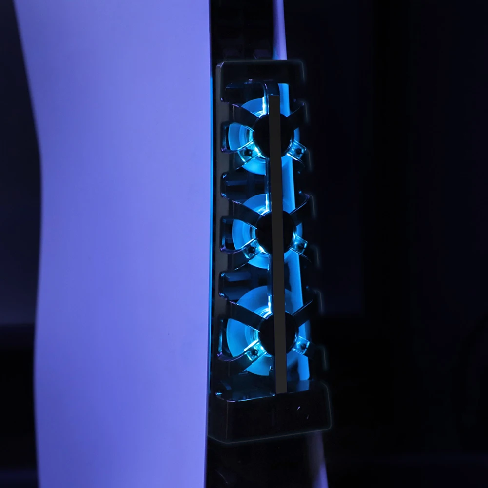 냉각 선풍기 라디에이터 외부 쿨러 선풍기, 5500 ± 1100 RPM, LED 블루 라이트, 업그레이드 게임 액세서리, 효율적인 냉각 시스템, DC 5V