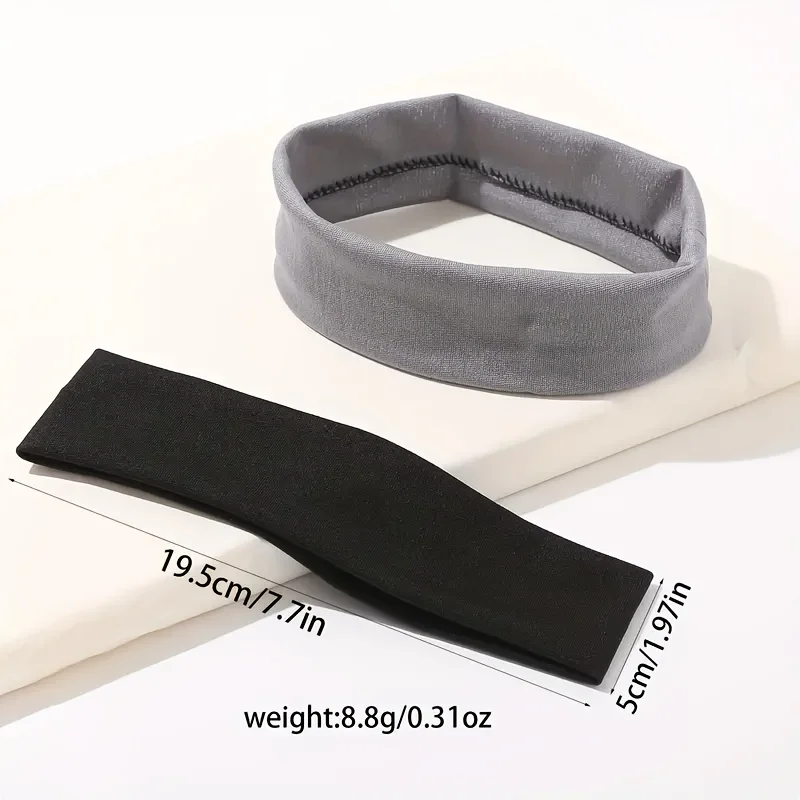 6 women's headbands, comfortable and sweat absorbing elastic sports headband set, suitable for yoga and running