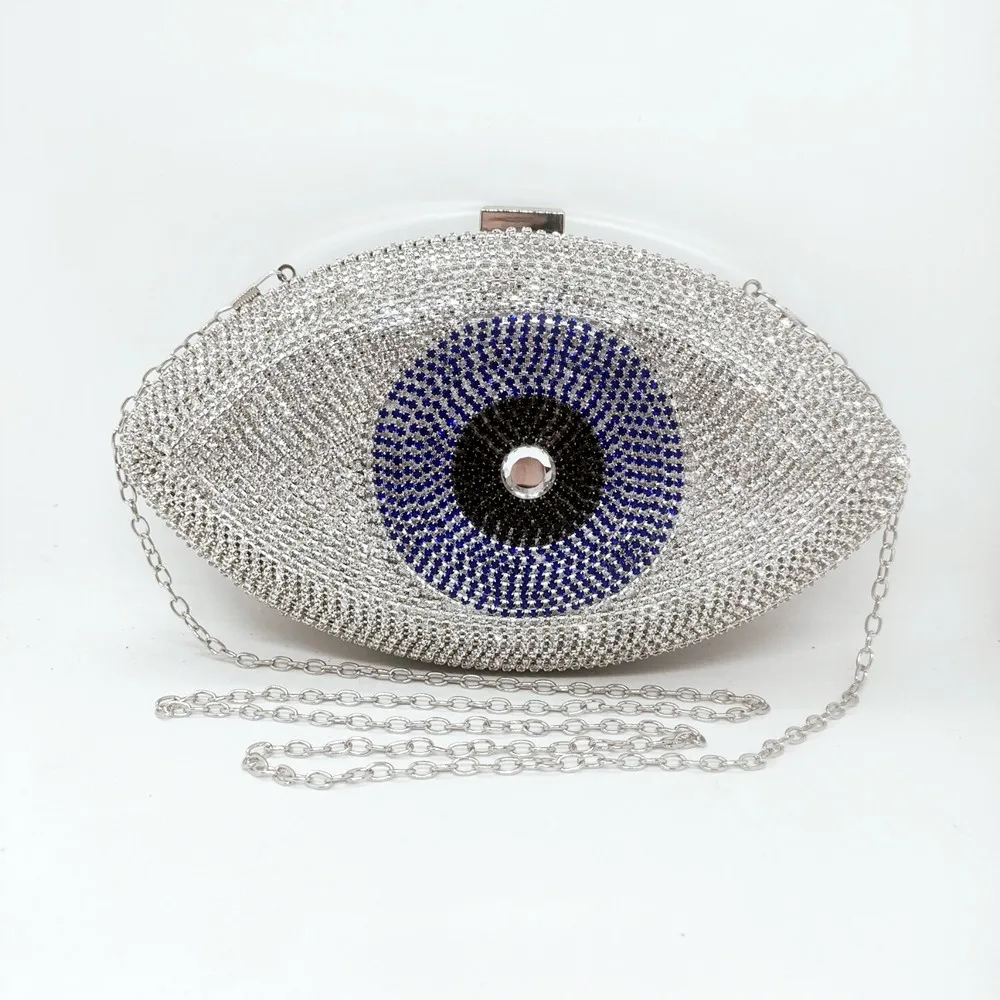 Il Più Nuovo Designer Animail Evil Eye Crystal Purse Borsa Da Sera Da Donna Oro Argento Nero Pochette Da Festa Lady Banchetto Pochette