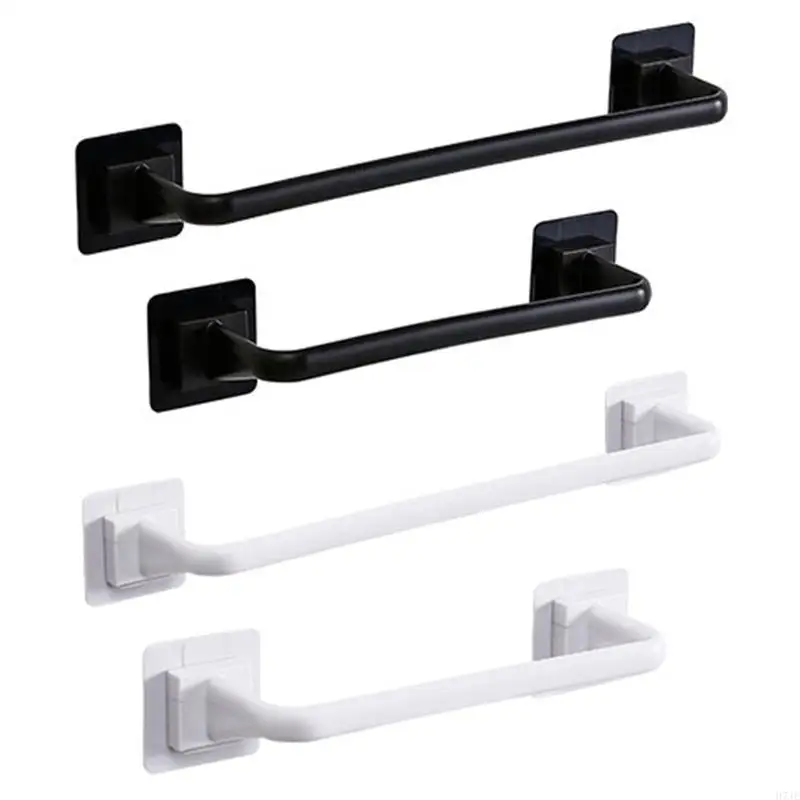Multifunction Wall Mount Towel Rack Single Bra Adhesive Pot Lid Holder Non-Drilling Kitchen Bathroom Hanging Shelf 203F