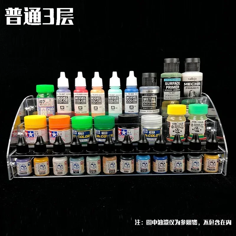 Universal Acrylic Transparent Paints Storage Rack Pigment Storage Box Shelf Assembly Model Building Tools for Model Hobby DIY model tools