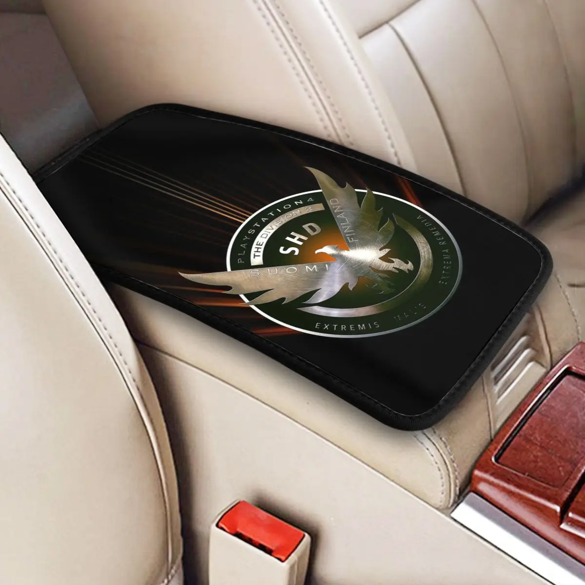Copertura Della Console Centrale Pad The Division 2 Shd Car Arm Rest Cover Mat Game Lover Car Interior Pillonautomobiles Bracciolo Pad