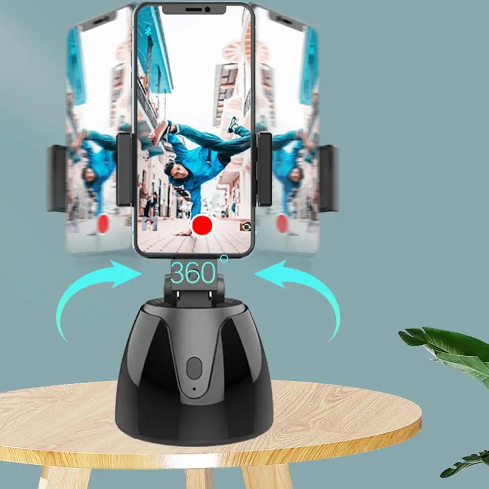 Auto Smart Selfie Stick stabilizer 360 Degree Rotation Phone Holder Face Tracking Camera Tripod For Vlog Video Living Recording