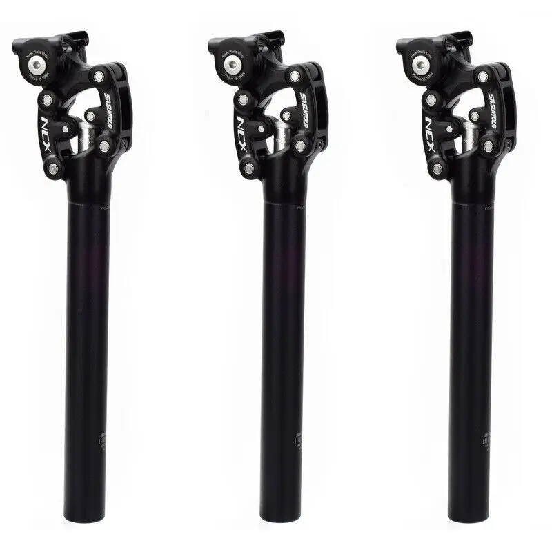 

SR Suntour NCX Bicycle Damping Suspension Seatpost for MTB 27.2 28.6 30.0 30.4 30.8 31.6 33.9mm*350mm Sliver Black with Adapter