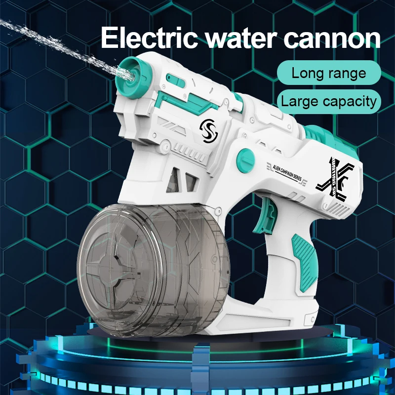 New Electric Water Gun Automatic Shooting High Pressure Water Battle Large Capacity Children's Water Outdoor Toy Gift for Boys