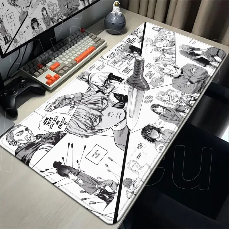 XXL Large Mousepad Vinland Saga 90x40CM Mouse Pad E-sports Gaming Keyboard Protector PC Accessories HD Computer carpet Desk Mat - Image 2