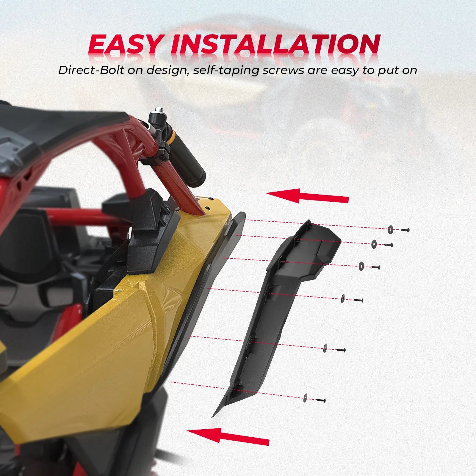 KEMIMOTO UTV Accessories For Can Am Maverick X3 1000 Max R RR 4x4 XRC Turbo DPS Super Extended Fender Flares-715002973 car modification accessories,atv accessories