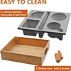 Couch Cup Holder with Sturdy Bamboo Bottom Tray and Anti-Spill Washable Silicone Liner for Eating on Couch or Bed TV-Watching 6