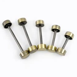 Set of 10 Metal Double Cap Screw Rivets for Leather Crafting and Repair (Brass)
