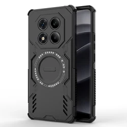 Magnetic Armor Case with Strong Magnet & Heat Dissipation - Anti - fall Protection Cover - Redmi Note 14 5G (Global) (Black)