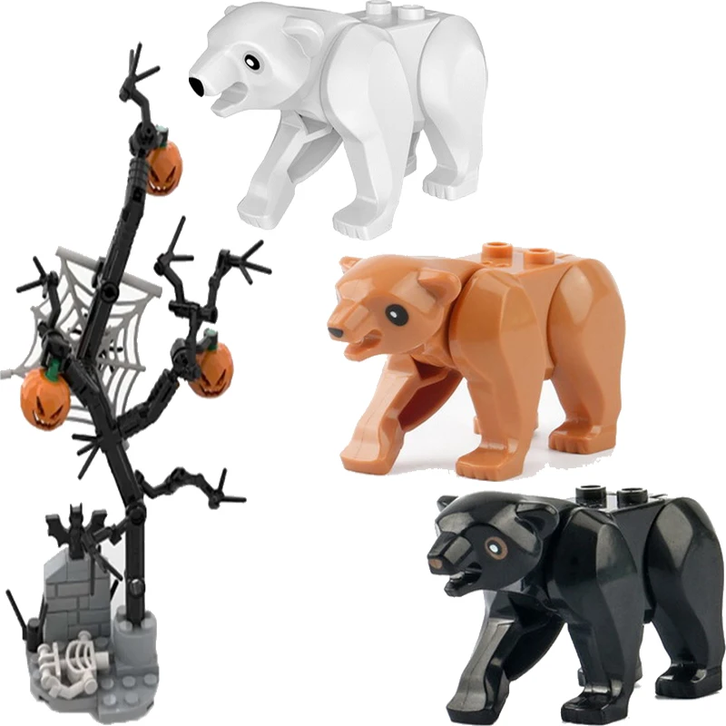 Halloween Spooky Bear Shining Scream Building Block Toy Gift