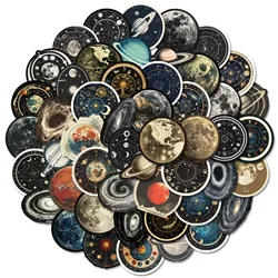 Space Station Starry Sky Cartoon Graffiti Stickers - 50pcs Waterproof Decorative Set (50pcs)