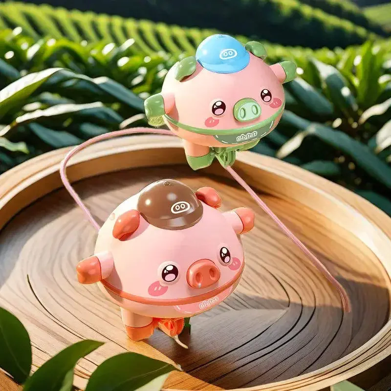 Children's automatic balancing pig black-tech tumbler unicycle tightrope-walking electric educational spinning top