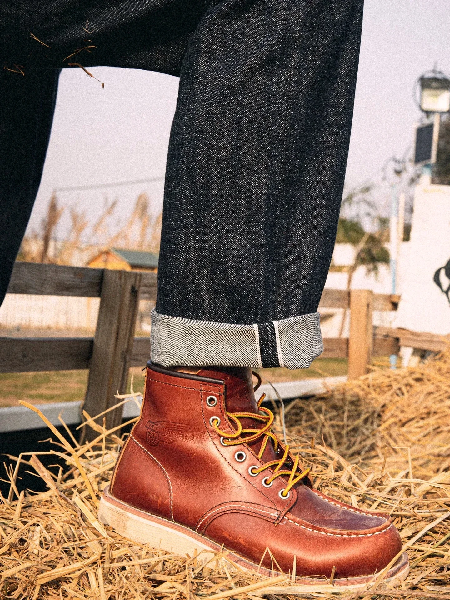 Red Tornado 710 Slim Straight Jeans Button Fly Heritage Style Selvedge Denim Pants 4