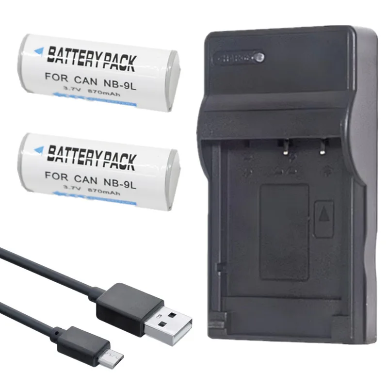 Аккумулятор или зарядное устройство для Canon NB-9L IXUS 1000 HS IXY 50S PowerShot N N2 ELPH 510HS 520HS 530HS SD4500IS