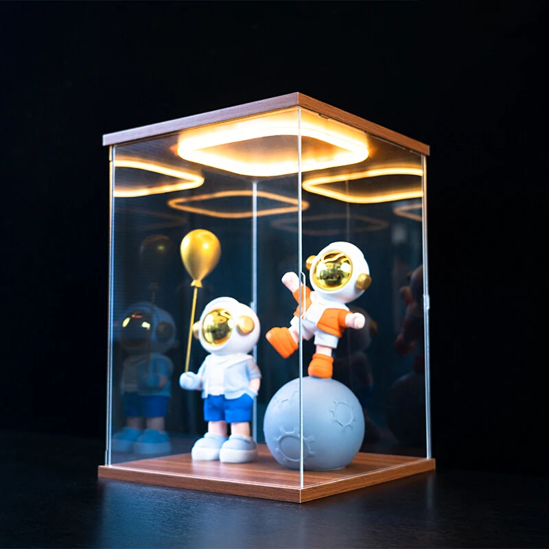 Illumibox Vitrine de Collection LED avec Base Miroir 1/64-1/18