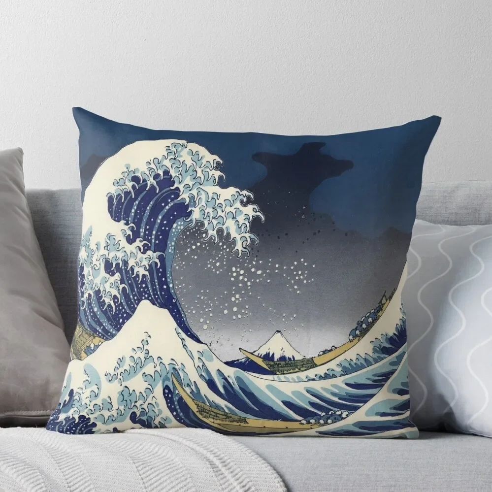 

Great Wave: Kanagawa Night Throw Pillow Sofa Cover Cushion Cover For Sofa Anime