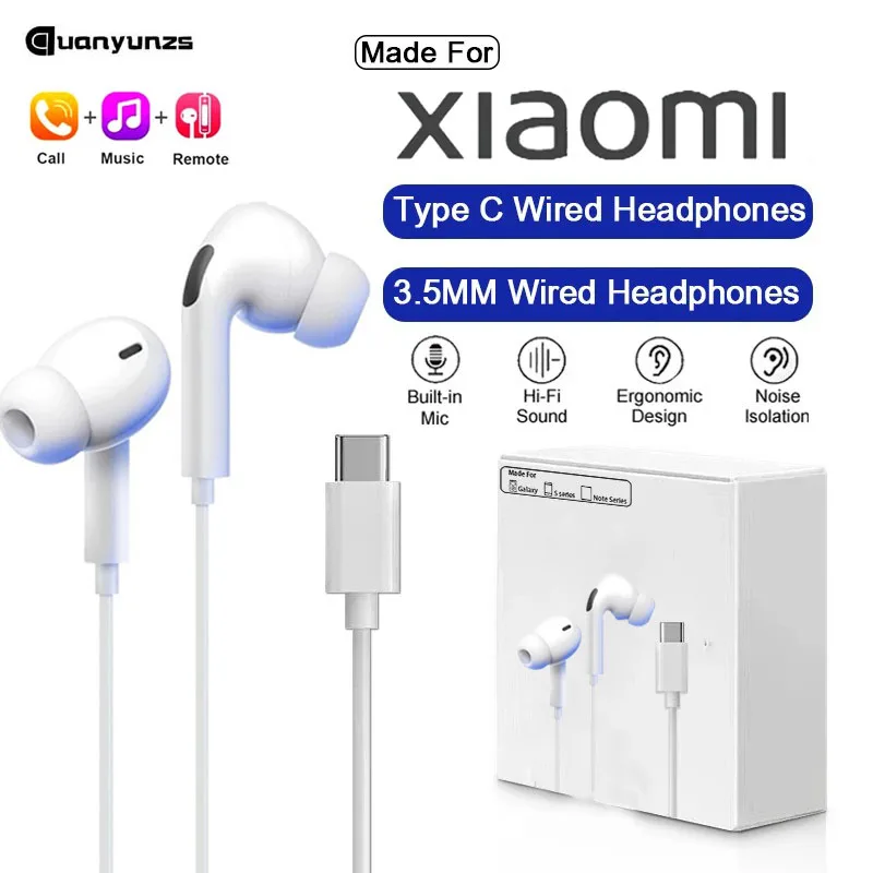 For Xiaomi Original Headphones Xiaomi mi 14 13 12 in-ear Earphones