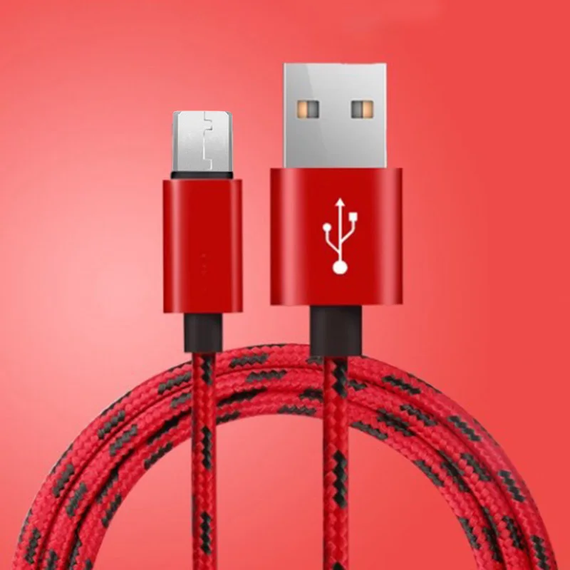 Premium Nylon Braided Micro USB Data Sync Charger Cable - Multiple Lengths Available
