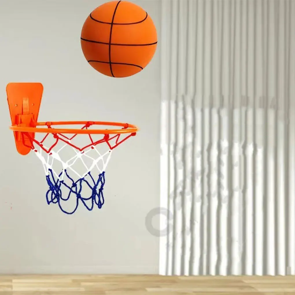 Kids Bouncing Indoor Basketball Hoop Easy Install Basketball Hoop No Trace Sticking Specially Designed For Silent Balls