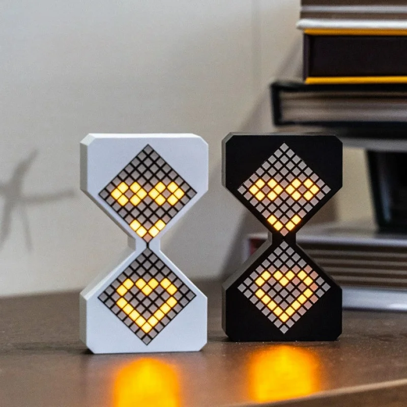 전자 모래 시계 타이머 무선 USB 충전 책상 램프 타이머 3D 모래 시계 야간..