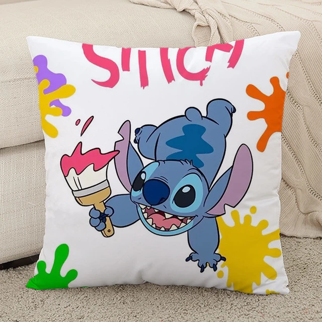 NUIGUBF Compatible with Disney Lilo & Stitch Cartoon Cute Pattern  Decorative Cushion Cover, Children's Super Soft Pillowcase Home Soft &  Comfortable