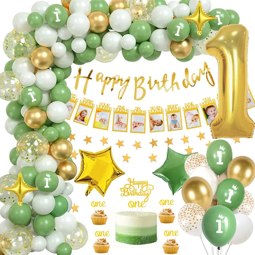 Halber Geburtstag Dekoration Set - Banner Mit Quasten & Holzperlen Für Baby 6 Monate Feier