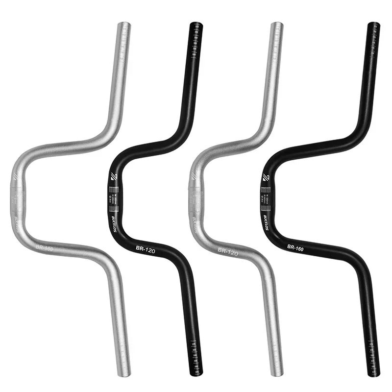 Folding Bike Handlebar 25.4mm Aluminum Hi-Rise 120/160mm Bicycle Swallow Riser B