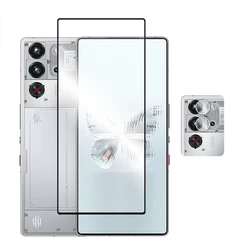 Premium 6 - in - 1 Tempered Glass Screen Protector, 6.85 - inch Full Cover Glue, HD Clarity - Red Magic 10 ProPlus (1 Glass and 1 Lens)