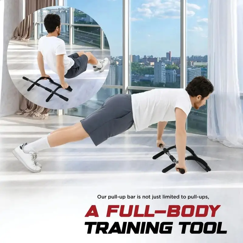 Door Frame Pullup Bar Indoor Home Pull-up Fitness Equipment Exercise Shoulder Back Arm Muscles Push-ups Sit-ups Auxiliary Tool