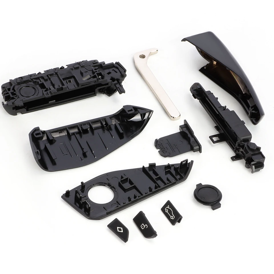 Copri Chiave Auto In Vera Pelle E Lega – Marrone, Compatibile Con BMW 2015-2017 Serie 2, X1, X3, X4, X5, X6, Custodia Protettiva Telecomando