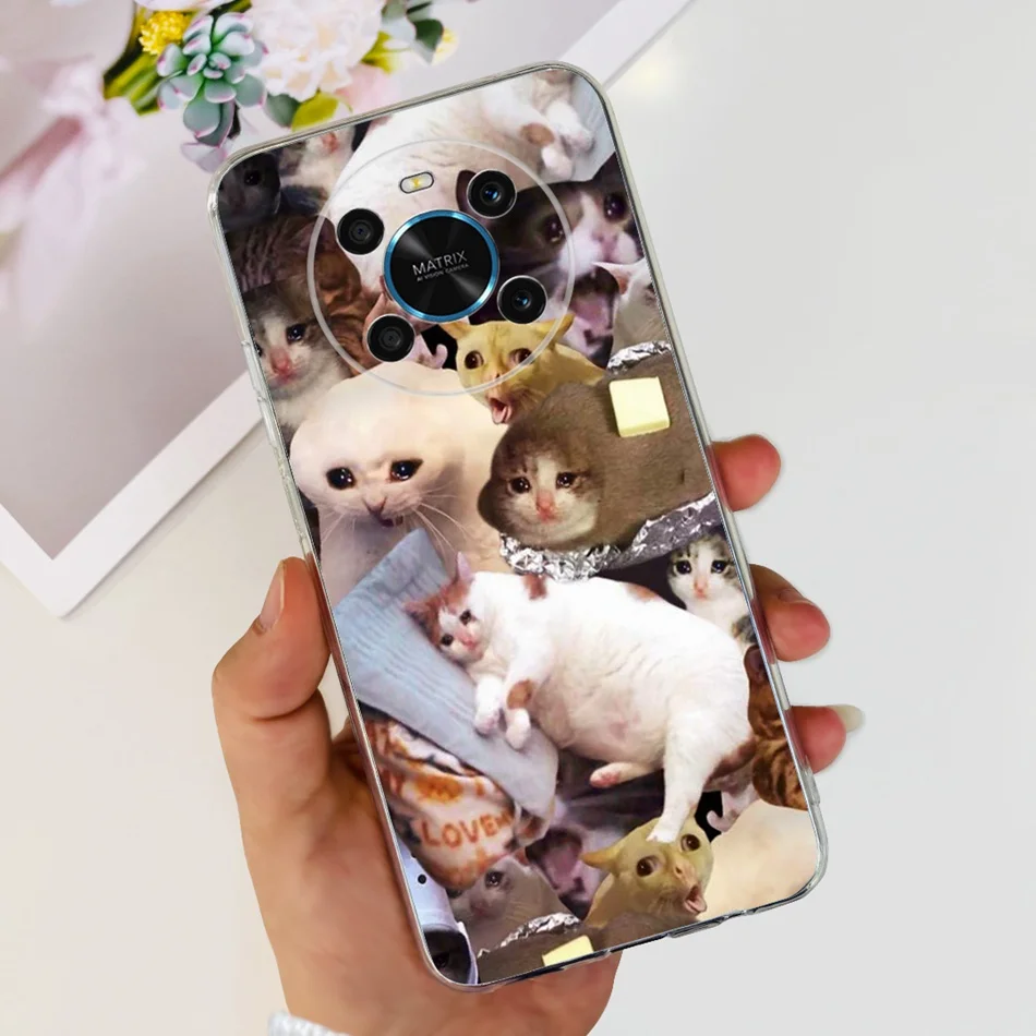 Elegant Printing Soft Silicone Clear TPU Protective Phone Case