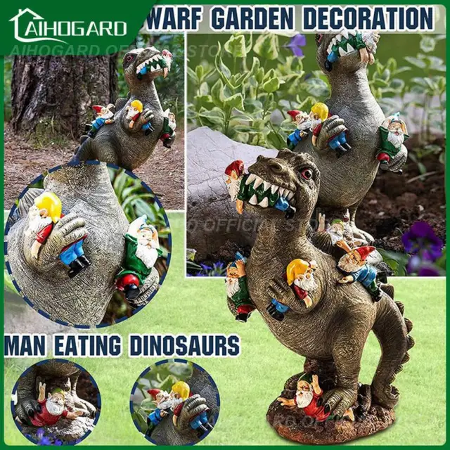 Kézműves Dinoszaurusz Dekoráció Törpe Kreatív Szobrok Speciálisan Gyanta Anyagcsomagok Kerti Díszek Kültéri