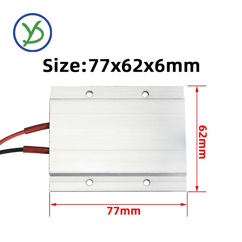 77*62mm 48V 220&deg;C 150W AC DC Constant Temperature Egg Incubator Heater PTC Heater Aluminum Heating Element Ceramic Max
