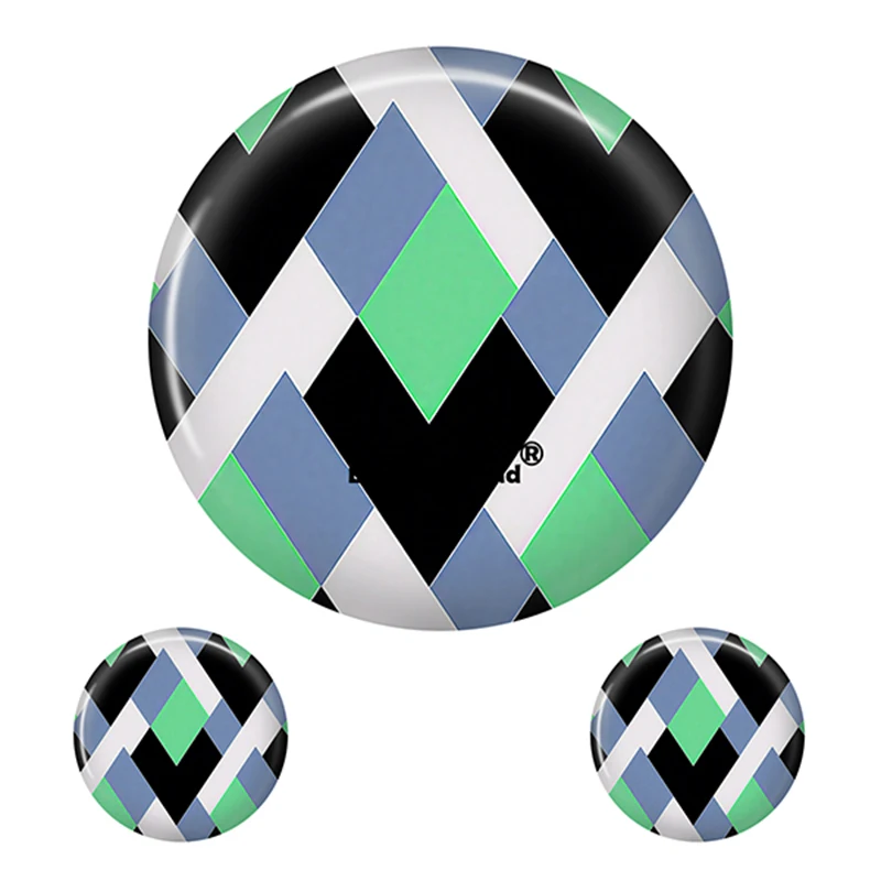 Colorful Geometric Patterned Glass Cabochon for DIY Jewelry Making, Sizes 8-40mm