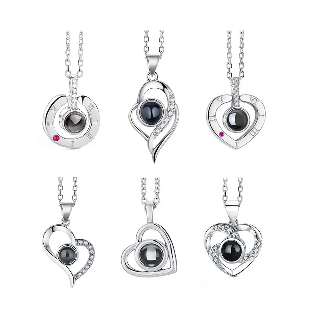 Custom projection photo multi style pendant necklace mother s day