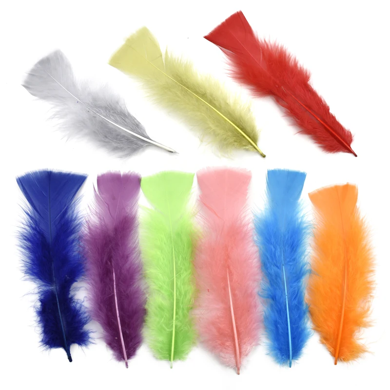 20 Stück farbige Truthahnfedern für Dekorationsarbeiten, 12-17 cm (5-7 Zoll), kleine Fasanenfedern für Schmuckherstellung und Bastelzubehör – Detail 1