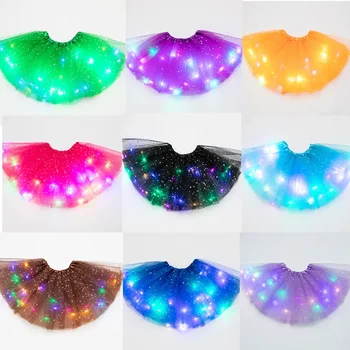 LED Tulle Star Girls Dance Skirt 1