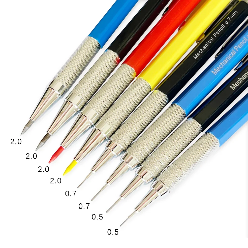 0.5 0.7mm Metal Mechanical Pencil Set With Lead Art Drawing Painting Automatic Pencil School Office Writing Supplies Stationery 3