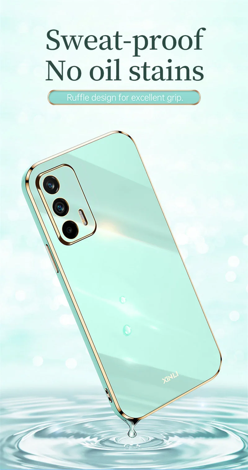Realme GT RealmeGT 5G RMX2202 Case 6D Plating Shiny Soft Silicone TPU Back Cover Phone Case for Realme GT RealmeGT 5G RMX2202 5