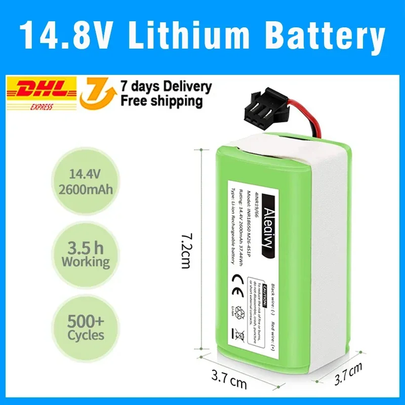 

18650 14.8V Lithium battery For Conga Excellence 990 Ecovacs Deebot N79 N79S DN622 Eufy RoboVac 11 11S RoboVac 30 BMS