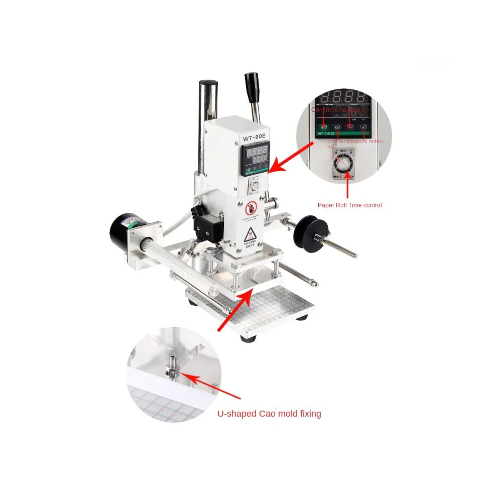 Automatic Hot Foil Stamping Machine Manual Digital PVC Card Book Leather Paper Wood Embossing Heat Press Machine
