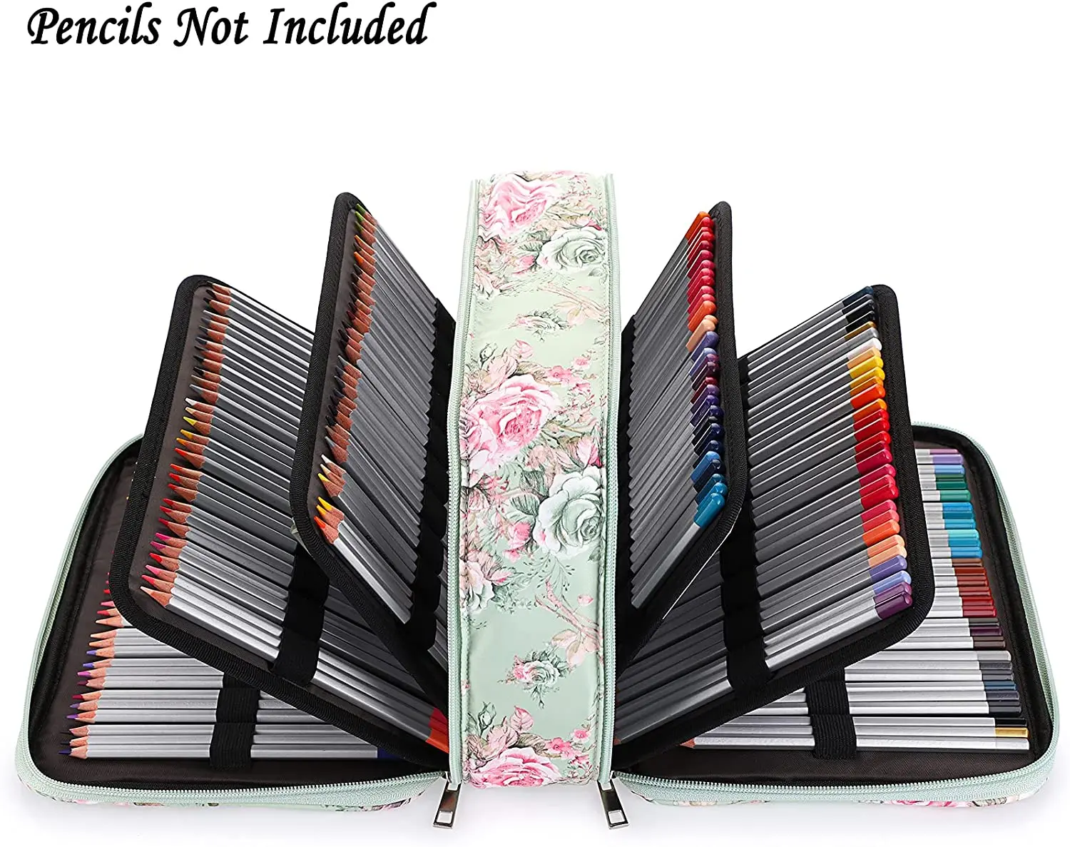 New 480 Slots Colored Pencil Case Organizer with Zipper Large Capacity  Flower Pen Holder Bag for Student or Artist for Gel Pens - AliExpress