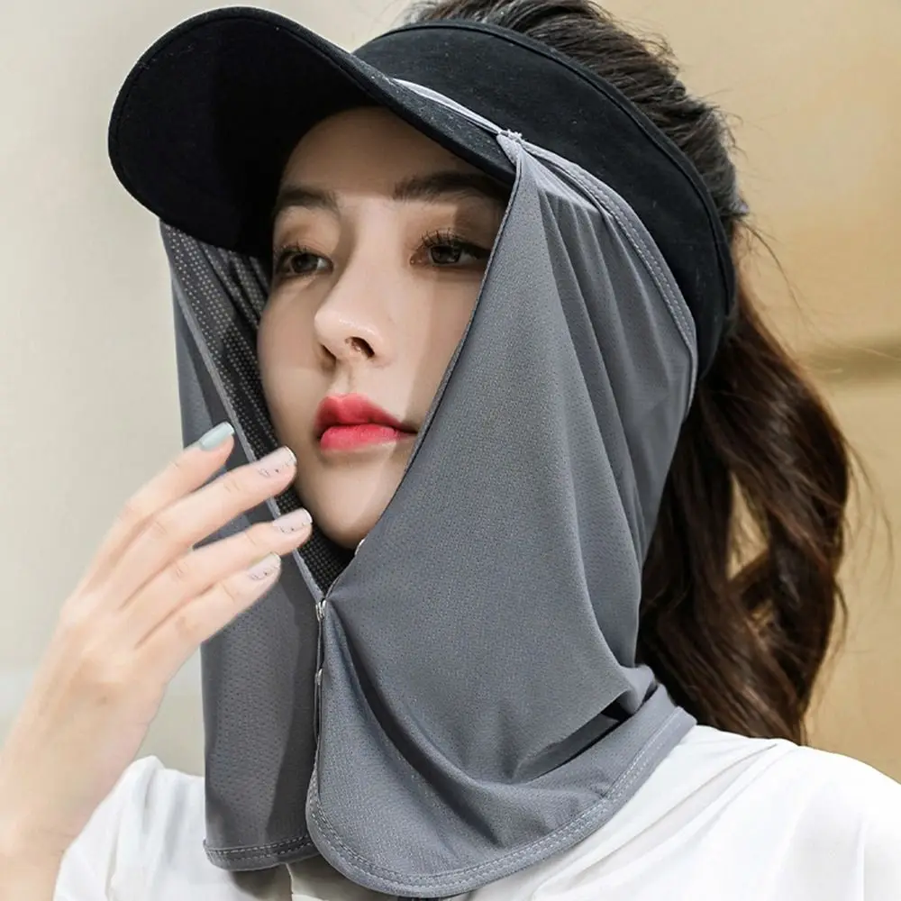 Quick Drying Fishing Cap Face Neck Cover Sunshade Cap UV Protection Visor Mask for Outdoor Sports Hanging Hat Shawl