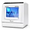 Compact Countertop Dishwasher 5L Water Tank Dual Spray Arm Anti Leakage Easy Use Multi-Purpose Dry Function  Kitchen 1